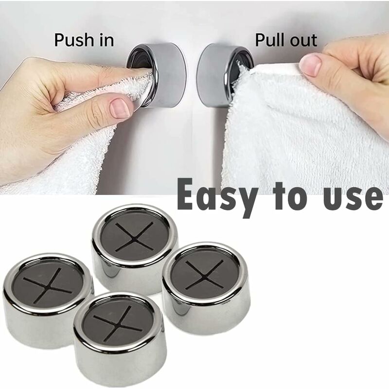 6 Pack Dishcloth Holders, ROund Self Adhesive Hooks, Kitchen Hooks, Suction Cup Towel Rack For Bathroom, V1188-MS-227-2533
