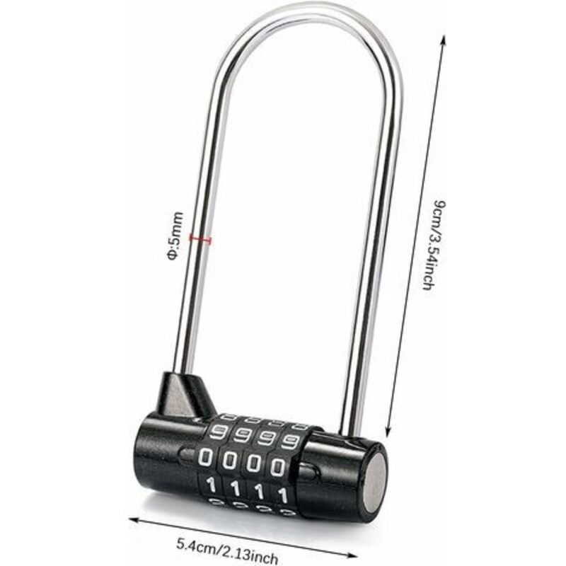 Master Lock Combination Padlock Digital Password Padlock 4 Digit Combination Lock For Gym, School, Work V1188-MS-227-2543