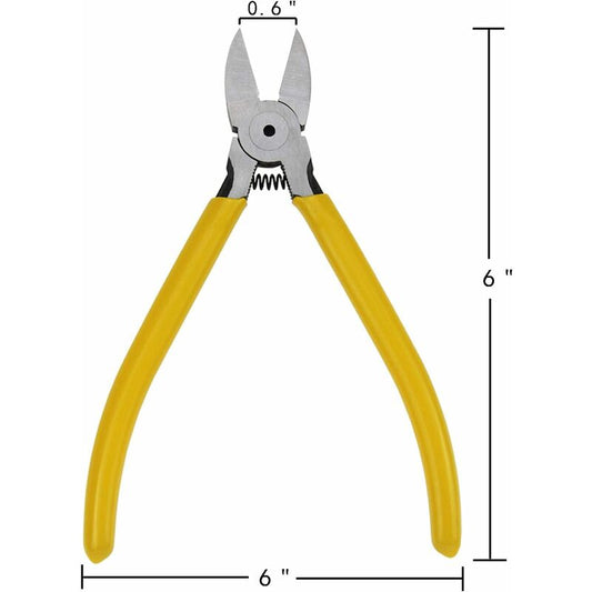 6'' Diagonal Cutting Pliers, Professional Wire Cutter With High Strength Chrome Vanadium Alloy Steel Cutting V1188-MS-227-2545
