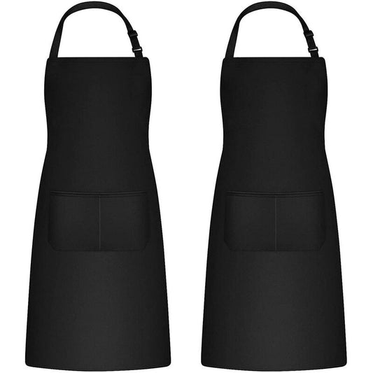 2 Pieces Kitchen Aprons For Men Women, Household Apron Tool Holder Aprons With 2 Pockets For Bbq, Adjustable V1188-MS-227-2547