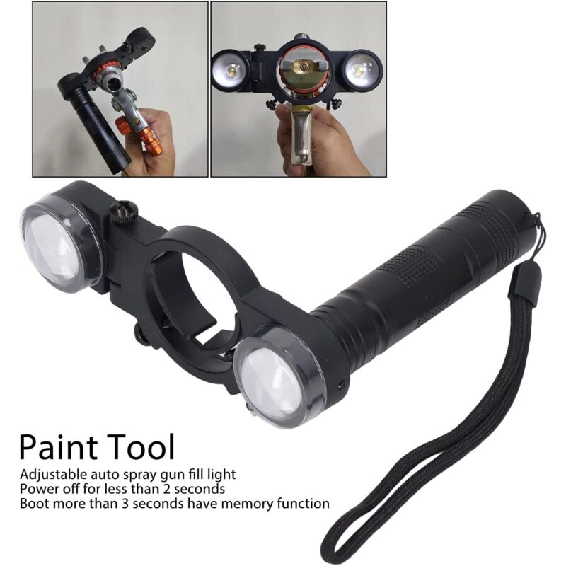 LED Paint Spray Gun Light, Universal LED Paint Spray Gun Light With Adjustable Brightness, For Automotive And V1188-MS-227-2553