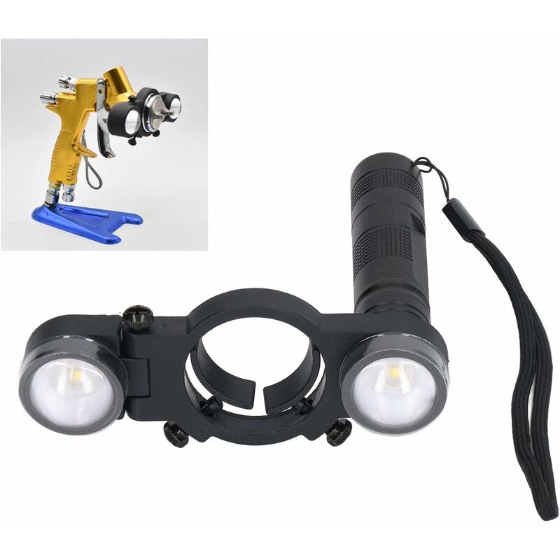 LED Paint Spray Gun Light, Universal LED Paint Spray Gun Light With Adjustable Brightness, For Automotive And V1188-MS-227-2553
