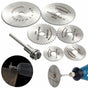 6 pcs Hss Saw Blades Set With 1Pc 1/8" Shank Extension ROd, Cutting Wheel Set For ROtary Tools V1188-MS-227-2558