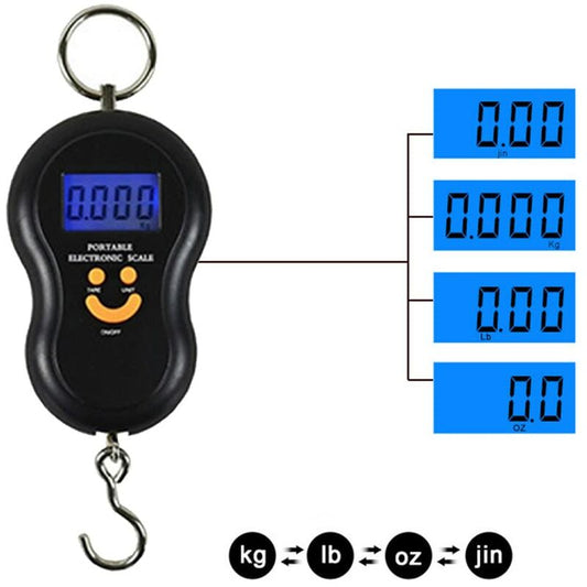Luggage Scale Fishing Scale Hanging Scale Electronic Scale Maximum 50 Kg For Fishing, Suitcase Scale, Travel, V1188-MS-227-2560