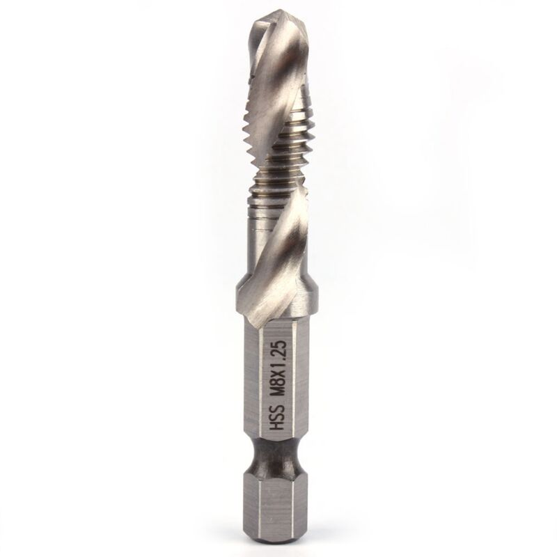 Eosnow M8 Hss 1/4" Hex Shank Drill Bit & Countersink Drill Bits Power Tool Part V1188-MS-227-2566
