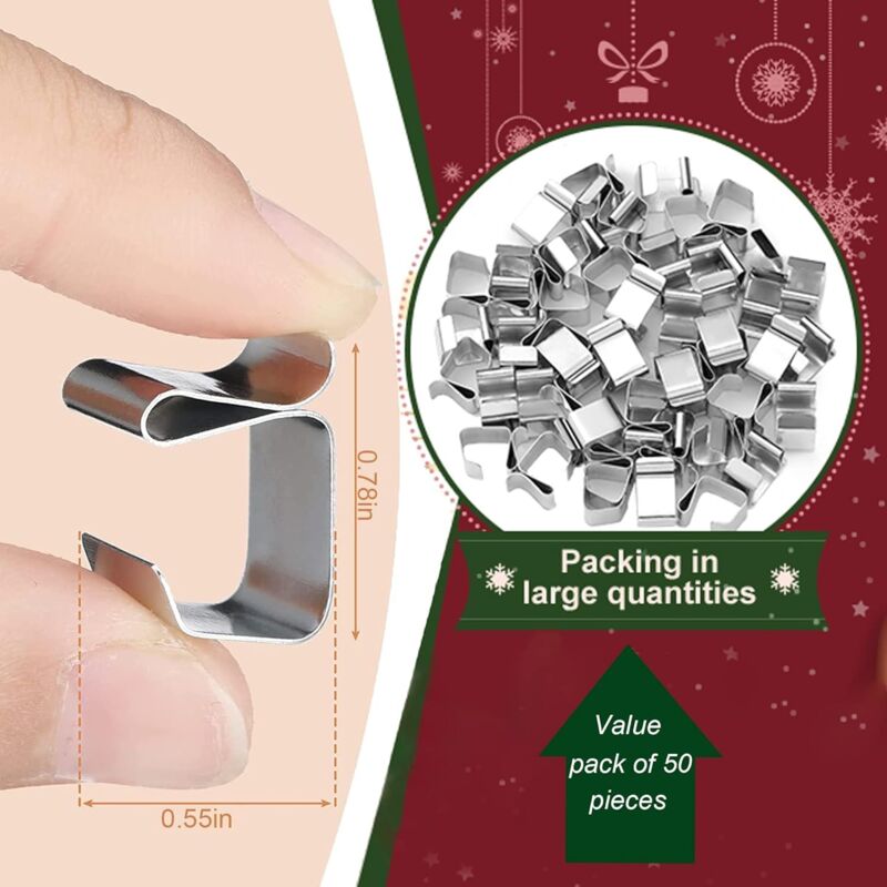 100 pcs Christmas Light Hook,Cable Clips,Outdoor ROof Gutter Hooks,Christmas Lights Gutter Hooks Galvanized V1188-MS-227-2576