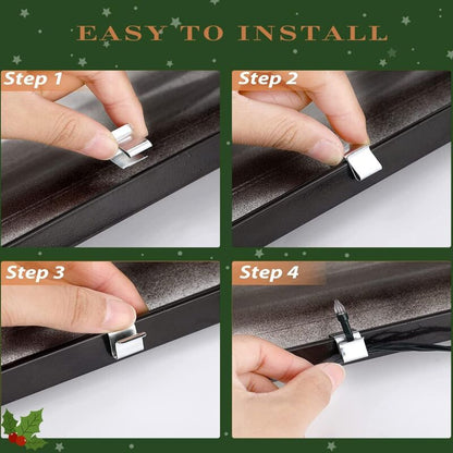 100 pcs Christmas Light Hook,Cable Clips,Outdoor ROof Gutter Hooks,Christmas Lights Gutter Hooks Galvanized V1188-MS-227-2576