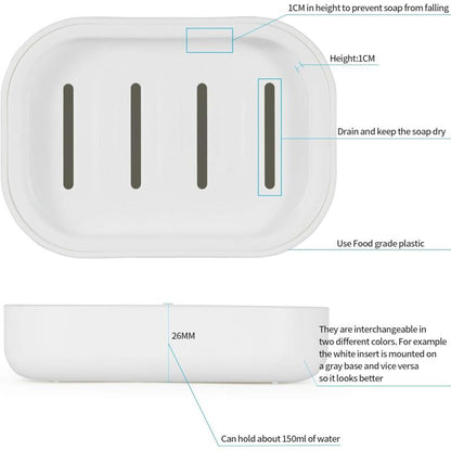 Bathroom Soap Dishes. Strong Drainage. Keep Soap Dry. Easy To Clean Soap Holder (White) V1188-MS-227-2582