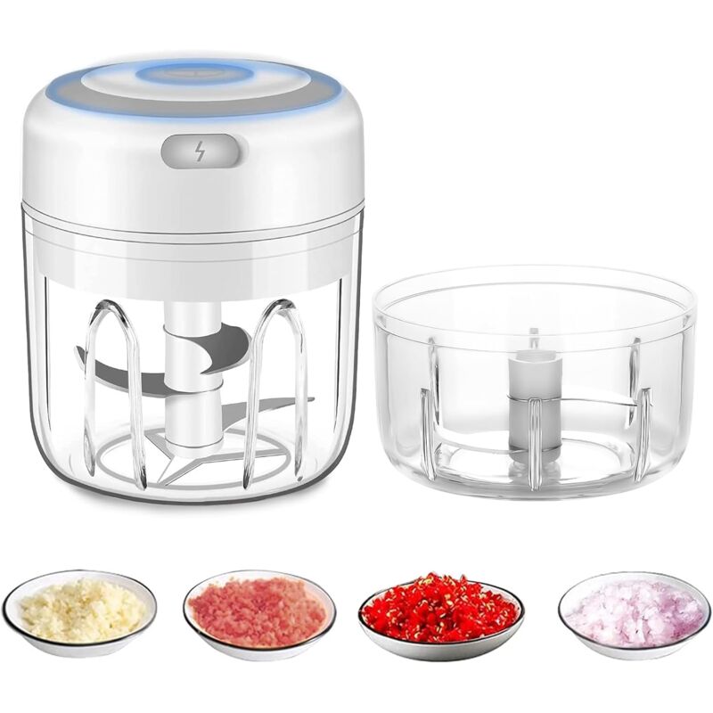 Cordless Electric Food Chopper, Mini Food Processor, 250Ml, Easy To Clean And Replace, Durable Electric V1188-MS-227-2588