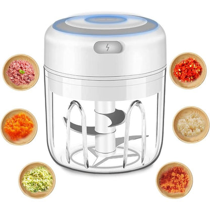 Cordless Electric Food Chopper, Mini Food Processor, 250Ml, Easy To Clean And Replace, Durable Electric V1188-MS-227-2588
