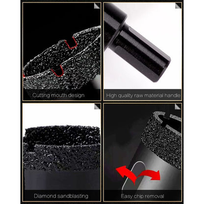 25Mm Brazed Core Diamond Hole Saw Drill Bit Hollow Hole Cutter For Glass Porcelain Tile Marble Ceramic Granite V1188-MS-227-2589