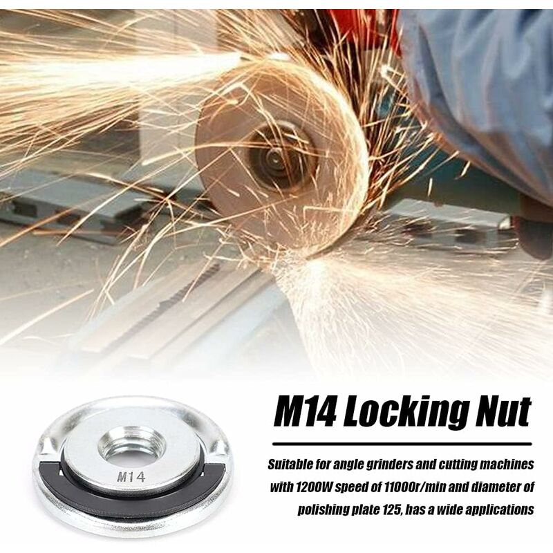 Angle Grinder Nuts Lock Nuts Angle Grinder Accessory Quick Utility Clamping Tool M14 14Mm Fit V1188-MS-227-2595
