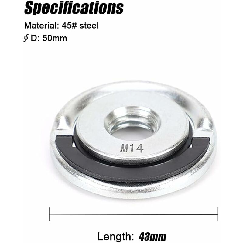Angle Grinder Nuts Lock Nuts Angle Grinder Accessory Quick Utility Clamping Tool M14 14Mm Fit V1188-MS-227-2595