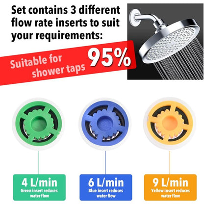 4 pcs Water Flow Restrictor Set, Shower Flow Restrictor Set For Water Saving, Up To 70% Water Saving V1188-MS-227-2596