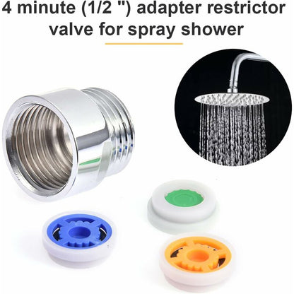 4 pcs Water Flow Restrictor Set, Shower Flow Restrictor Set For Water Saving, Up To 70% Water Saving V1188-MS-227-2596