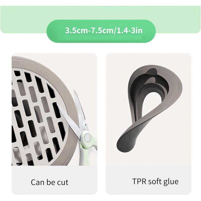 Ersandy Shower Sink Drain Check Valve - Channel Core - Odor Proof - Bathroom Pipe Check Valve - Floor Drain V1188-MS-227-2598