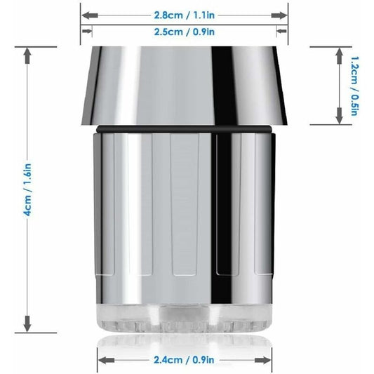 2 pcs LED Water Faucet, 7 Colors Changing Glow Water Faucet Light Water Flow Color Changing Faucet Sink Tap V1188-MS-227-2600