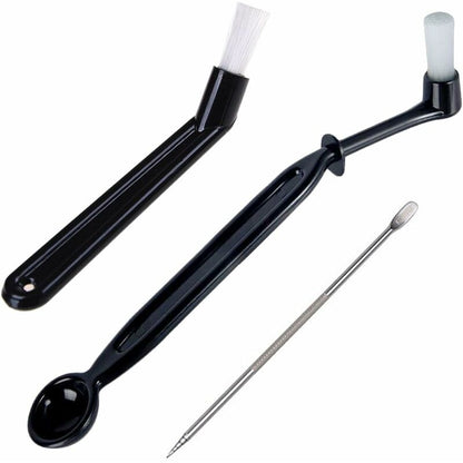3 Pack Espresso Machine Accessories - Black Cleaning Brushes And Coffee Decorating Brush V1188-MS-227-2602