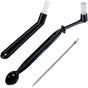 3 Pack Espresso Machine Accessories - Black Cleaning Brushes And Coffee Decorating Brush V1188-MS-227-2602