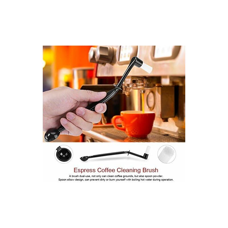 3 Pack Espresso Machine Accessories - Black Cleaning Brushes And Coffee Decorating Brush V1188-MS-227-2602