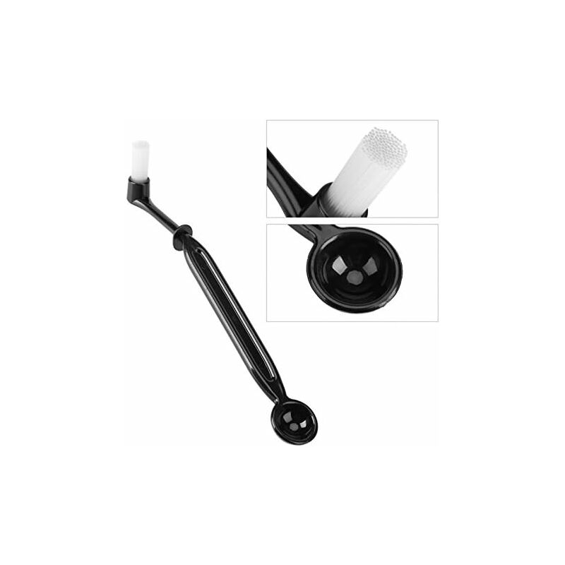 3 Pack Espresso Machine Accessories - Black Cleaning Brushes And Coffee Decorating Brush V1188-MS-227-2602