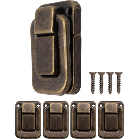 4 pcs U-Shaped Clasps For Chests, Boxes, Chests, Vintage Design In Brass 47 X 32 Mm, Bronze, Copper V1188-MS-227-2603