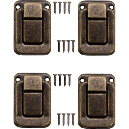 4 pcs U-Shaped Clasps For Chests, Boxes, Chests, Vintage Design In Brass 47 X 32 Mm, Bronze, Copper V1188-MS-227-2603