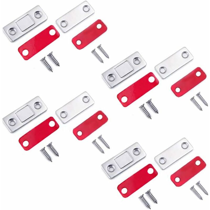 4/8 Pack Adhesive Magnetic Cabinet Door Catches Stainless Steel Kitchen Magnetic Catch For Cupboard Magnetic V1188-MS-227-2604