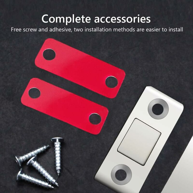 4/8 Pack Adhesive Magnetic Cabinet Door Catches Stainless Steel Kitchen Magnetic Catch For Cupboard Magnetic V1188-MS-227-2604