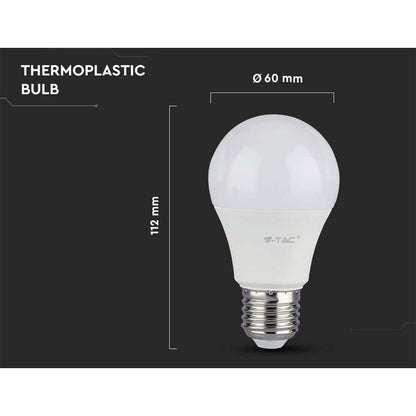 Pack Of 10 Pack Of 10 E27 9W A60 LED Bulbs - Warm White Light 4200K - 806 Lumen V1188-MS-227-2613