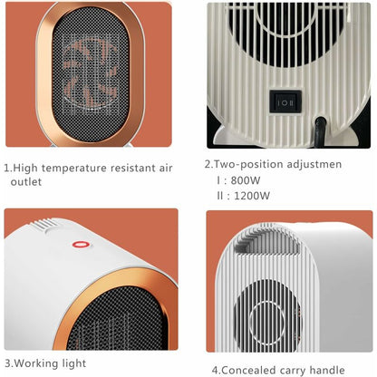 1200W ceramic PTC electric fan heater, two temperature settings, overheat protection, rapid heating, quiet V1188-MS-227-2614