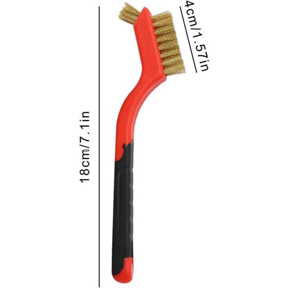 3 pcs Wire Brushes Stainless Steel Brass Carbon Nylon Scrub Brushes For Cleaning Welding Slag Stripping Rust V1188-MS-227-2617