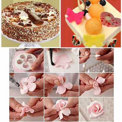 33 Pieces Fondant Cake Decorating Tools Set For Birthday Cake Decorating Fondant Cookie Sugar Paste V1188-MS-227-2623