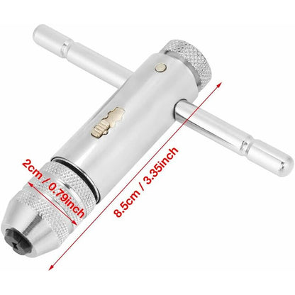 M3-M8 Adjustable T-Handle Ratchet Tap Wrench Set For Tap And Die Set(M3-M8) V1188-MS-227-2626