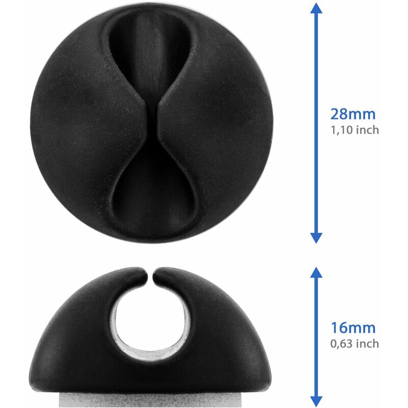 10X Cable Clips Cable Holder Cable Management Cable Fixing Cable Organizer For Cables Up To 8Mm Cable Clips V1188-MS-227-2630