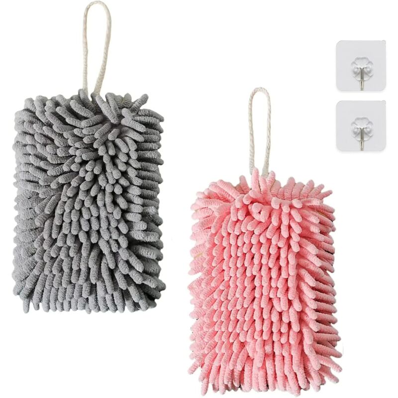 Hanging Hand Towel, Soft And Plush Microfiber Towel, Super Absorbent Quick Drying Towels With Hanging Loop V1188-MS-227-2631