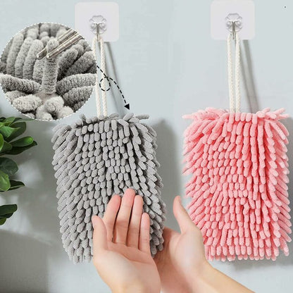 Hanging Hand Towel, Soft And Plush Microfiber Towel, Super Absorbent Quick Drying Towels With Hanging Loop V1188-MS-227-2631