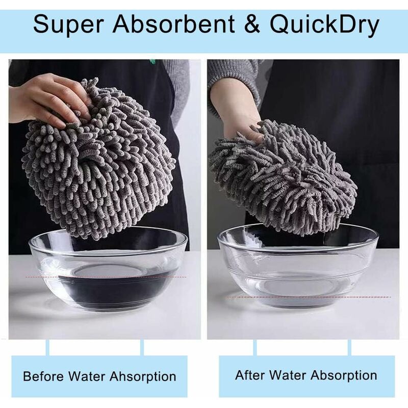 Hanging Hand Towel, Soft And Plush Microfiber Towel, Super Absorbent Quick Drying Towels With Hanging Loop V1188-MS-227-2631