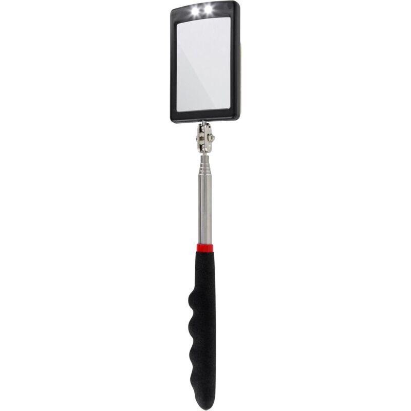 Ultra Slim LED Telescopic Mirror - Battery Included - Super Clear - Extendable Up To 88Cm - Double Ball Joint V1188-MS-227-2632