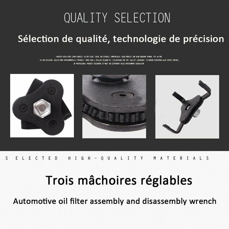 Oil Filter Wrench 3 Claws Adjustable Two Way 53-108Mm Universal V1188-MS-227-2633