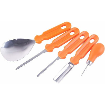 5 pcs Halloween Pumpkin Carving Tools Set Premium Quality Reusable Heavy Duty Stainless Steel Pumpkin Carving V1188-MS-227-2645