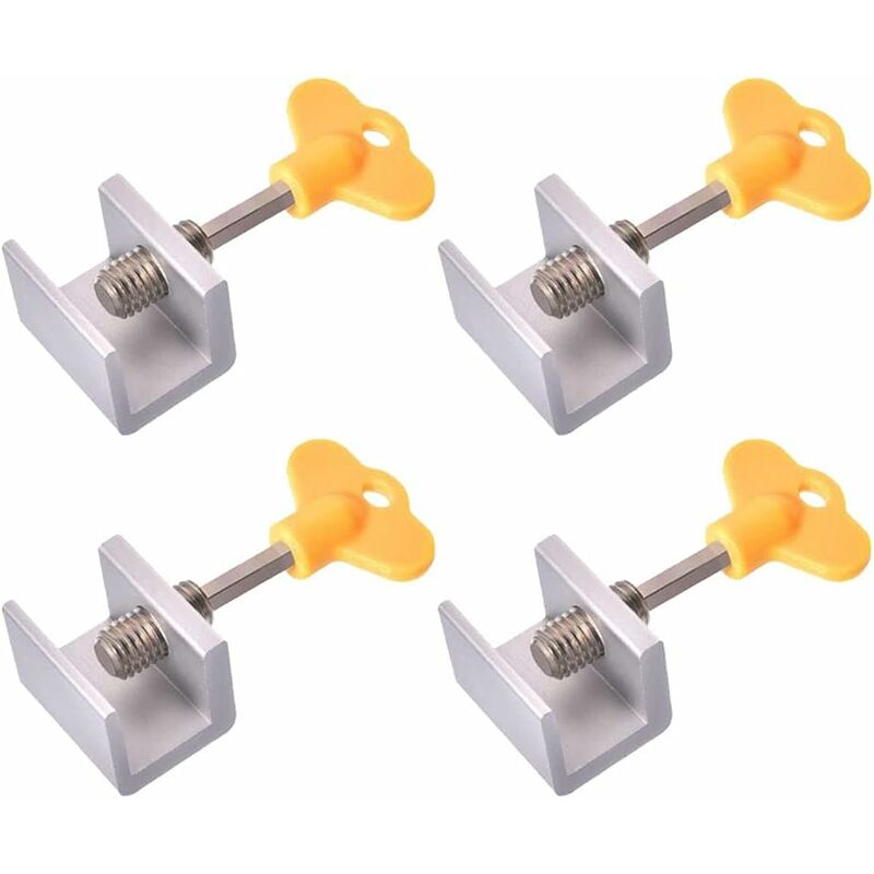 Sliding Window Lock 4 Pieces Sliding Door Lock Adjustable Window Lock Adjustable Sliding Door Locks Aluminum V1188-MS-227-2657