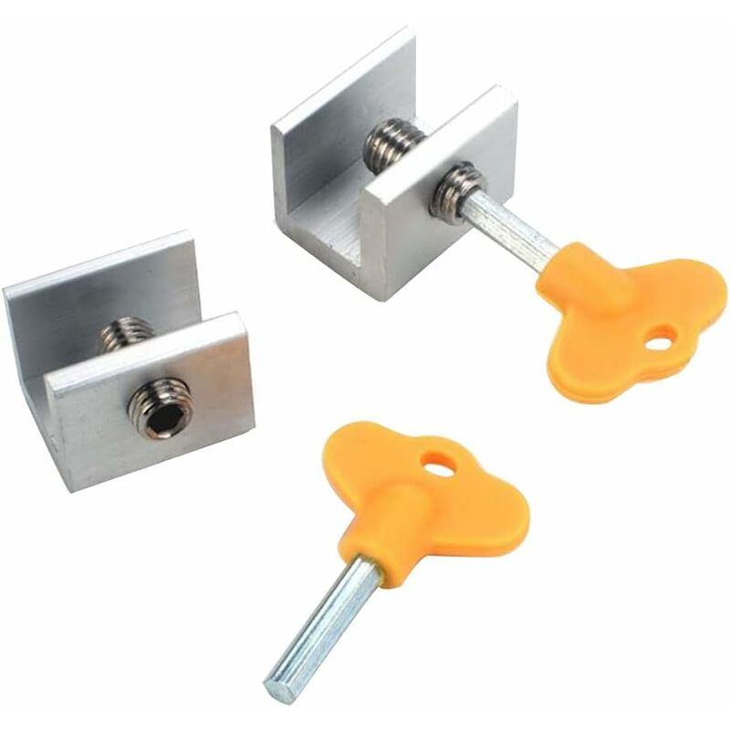 Sliding Window Lock 4 Pieces Sliding Door Lock Adjustable Window Lock Adjustable Sliding Door Locks Aluminum V1188-MS-227-2657