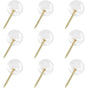 150 pcs Large Size 9.5Mm Gold Push Pins ROund Head Gold Steel Thumb Tacks With Clear Plastic ROund Head Thumb V1188-MS-227-2660