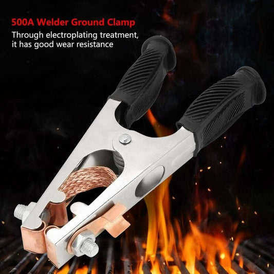 Welding Ground Clamp, Galvanized Welding Earth Clamp 500A Magnetic Ground ROd Clamp Good Conductivity For V1188-MS-227-2662