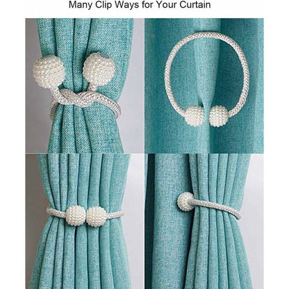 2 Pack Magnetic Curtain Tiebacks For Small, Thin, Or Sheer Curtains Grey Curtain Tieback V1188-MS-227-2665