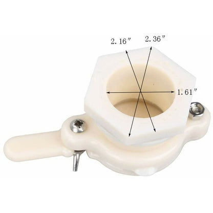 pcs Honey Gate Valve Abs Plastic 2.36" Extractor Tap Honey Extractor Equipment Honey Tap For Beekeeper (White V1188-MS-227-2671