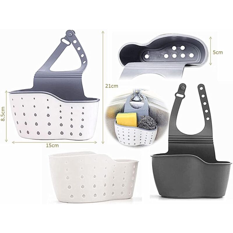Kitchen Sink Sponge Holder, Hanging Drainer Basket, Hanging Drainer Basket, Sink Storage Shelf, Storage V1188-MS-227-2681
