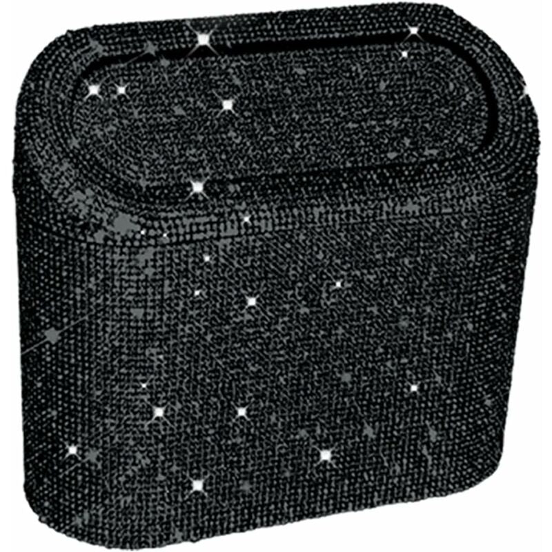 Car-Mounted Diamond-Encrusted Trash Can, Car Storage Bucket, Hanging Car Storage Bag, Creative V1188-MS-227-2682