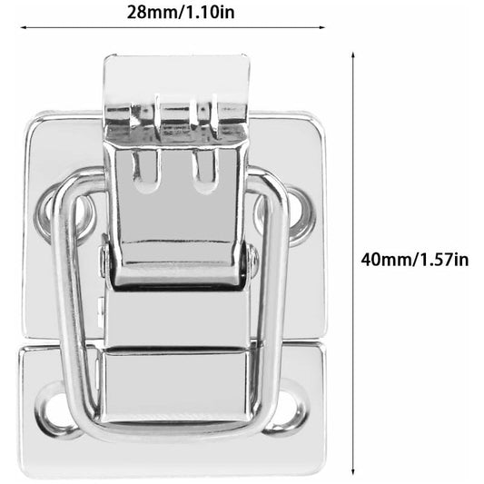 10 pcs Drawer Hardware Clasp Lock For Metal Jewelry Box Suitcase Lock Chests Latch V1188-MS-227-2686